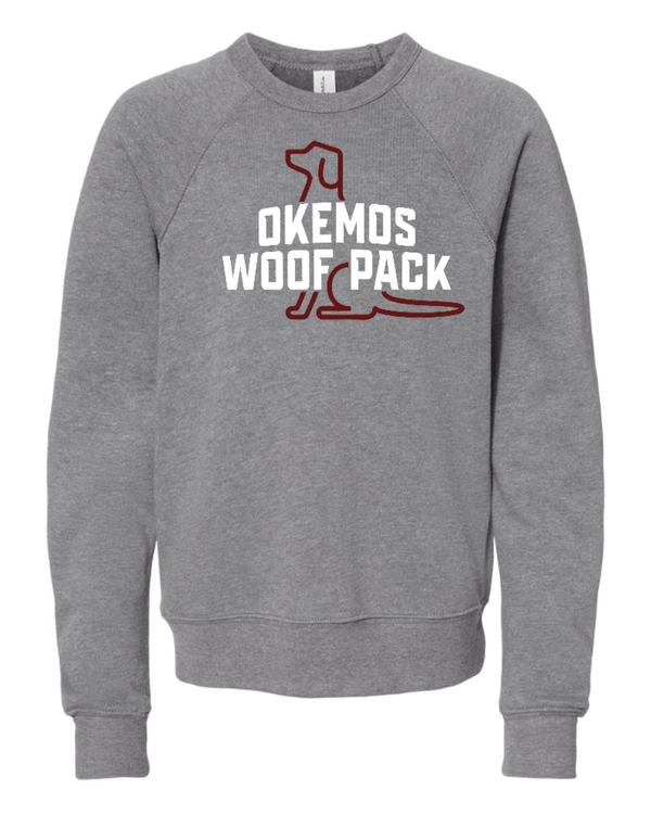 Custom Apparel - Screen Printing - Woof Pack 2024 - Youth Crewneck Sweatshirt - 2024 Woof Pack - 16526