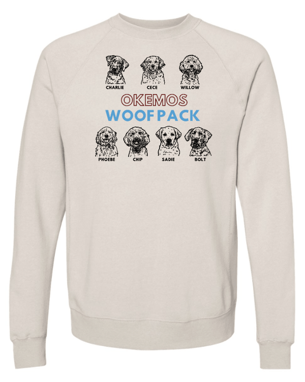 Custom Apparel - Screen Printing - Woof Pack Holidays - Special Blend Crewneck Raglan Sweatshirt - Woof Pack Holidays - 16953