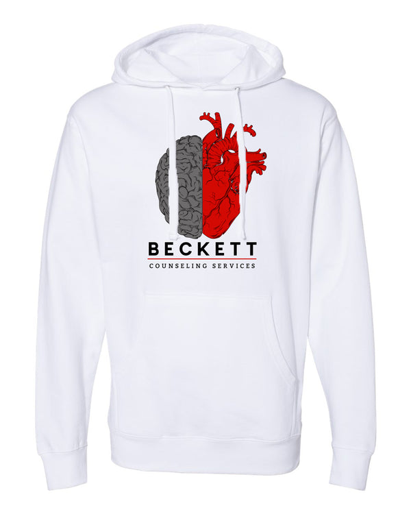 Beckett Counseling - White Hooded Sweatshirt