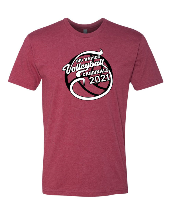 Big Rapids Middle School Volleyball T-shirt (Red)