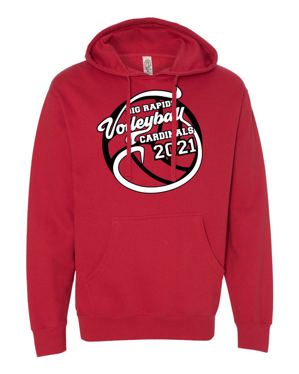 Big Rapids Middle School Volleyball Hoodie (Red)