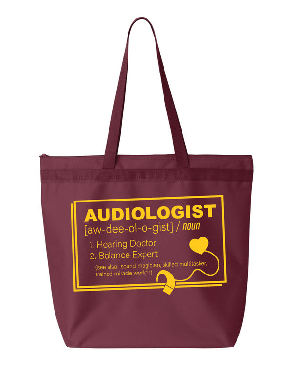 CMU Audiology Definition- Zipper Tote