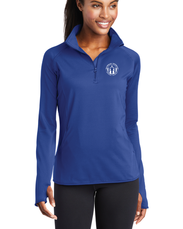 Michigan Veterans Affairs Agency - Women's Stretch Quarter Zip Pullover - Royal