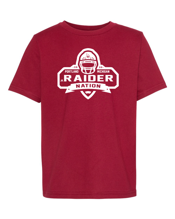 Custom Printed Apparel | Portland Junior Raiders Football - Youth TShirt - Portland Middle School