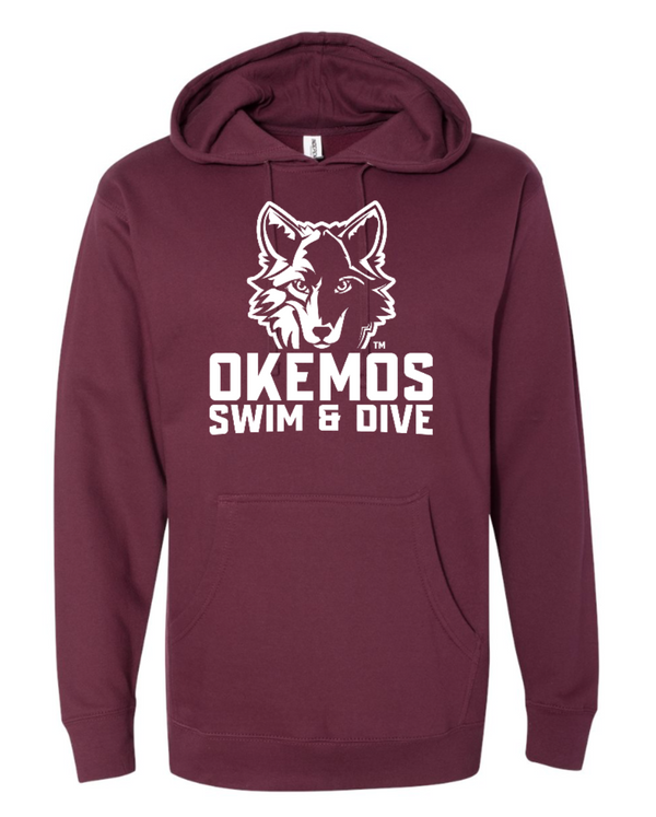 Okemos Swim & Dive - Unisex Maroon Hoodie