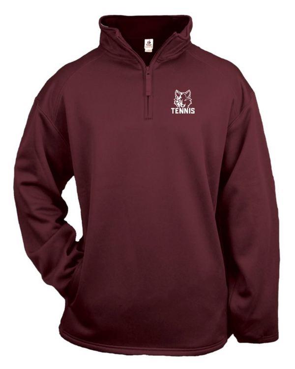 Okemos Tennis - Badger Performance Fleece Quarter Zip (COACHES ONLY)