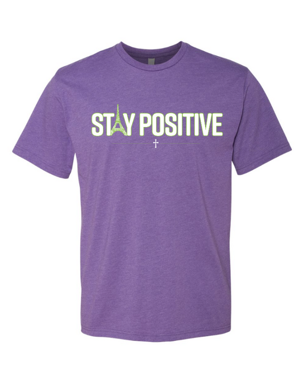 Stay Positive - Adult T-shirt (Blue, Purple, Grey)
