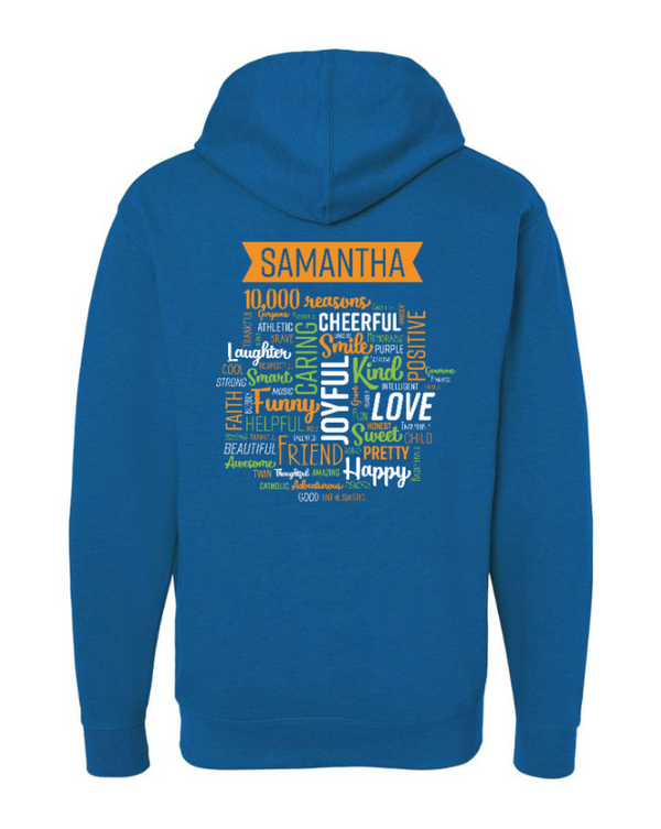 Stay Positive - Hooded Sweatshirt (Blue)