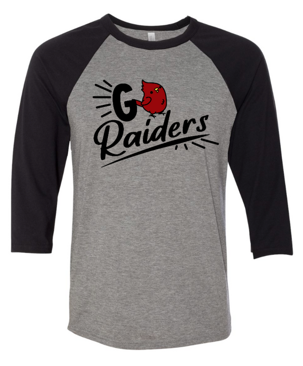 Oakwood Elementary - Go Raiders Baseball 3/4 Shirt