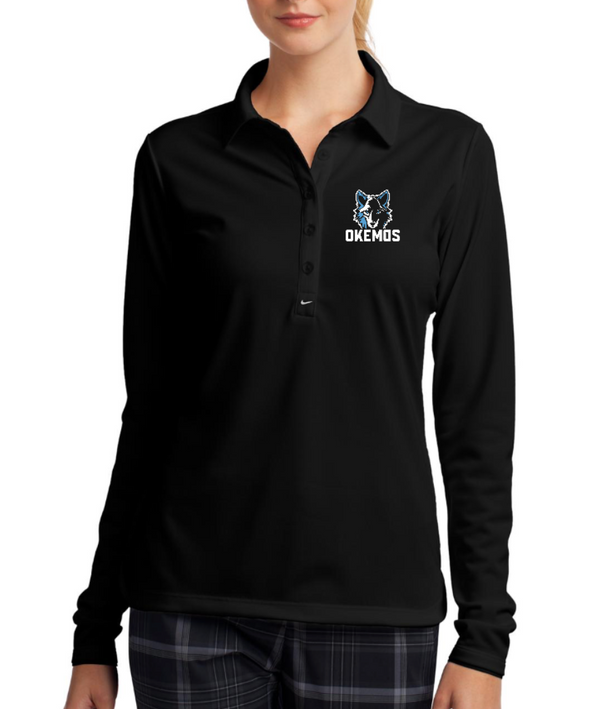 Okemos Staff - Nike - Ladies Long Sleeve Dri-FIT Stretch Tech Polo