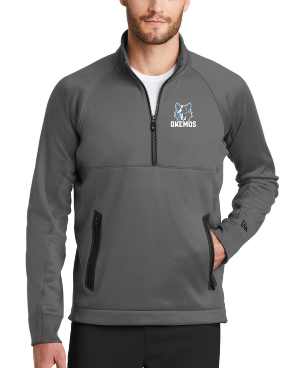 Okemos Staff - New Era - Venue Fleece 1/4-Zip Pullover