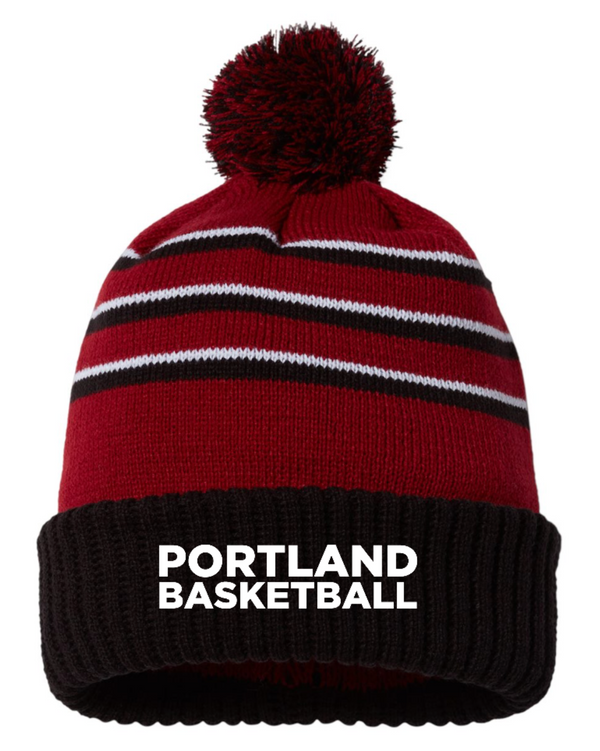 Portland Girls Basketball - Embroidered Unisex Pom Beanie
