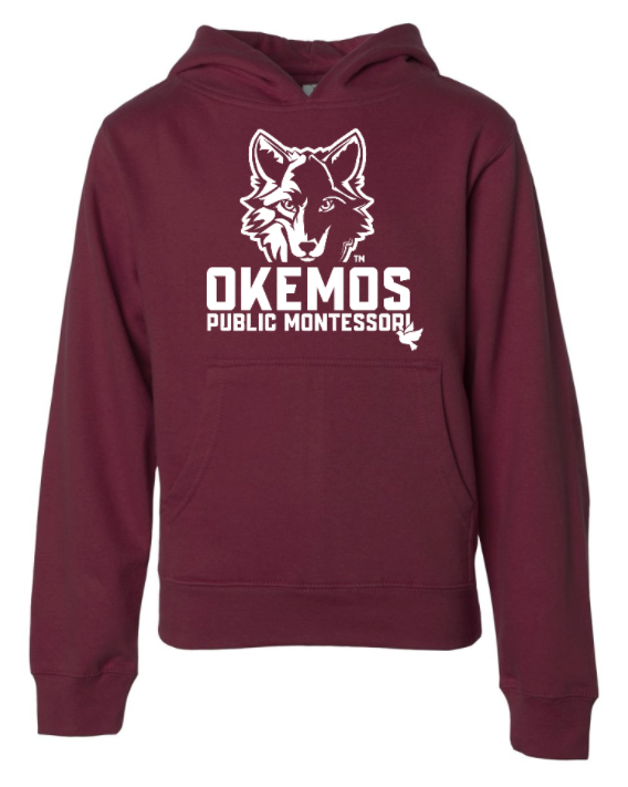 Okemos Montessori - Youth Unisex Hoodie - Maroon