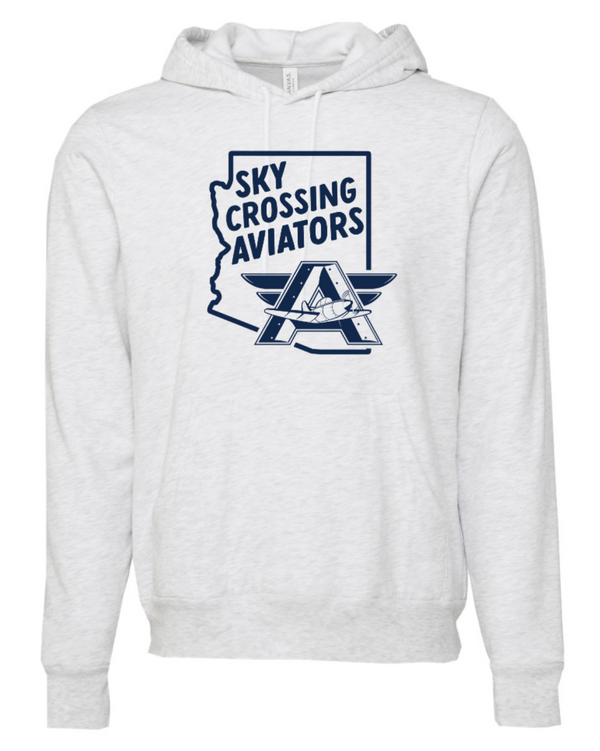 Sky Crossing - Unisex Soft Sponge Fleece Hoodie - Ash