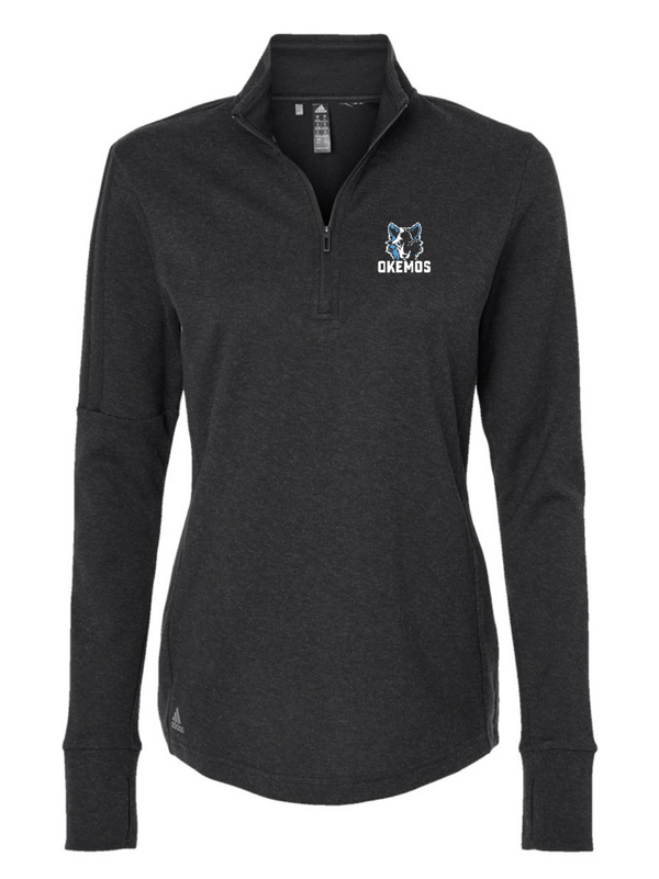 Okemos Operations - Adidas - Women's 3-Stripes Quarter-Zip Sweater