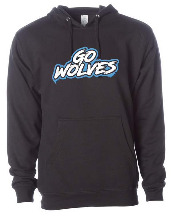 Okemos Wolves- "Go Wolves" Black Unisex Adult Hoodie