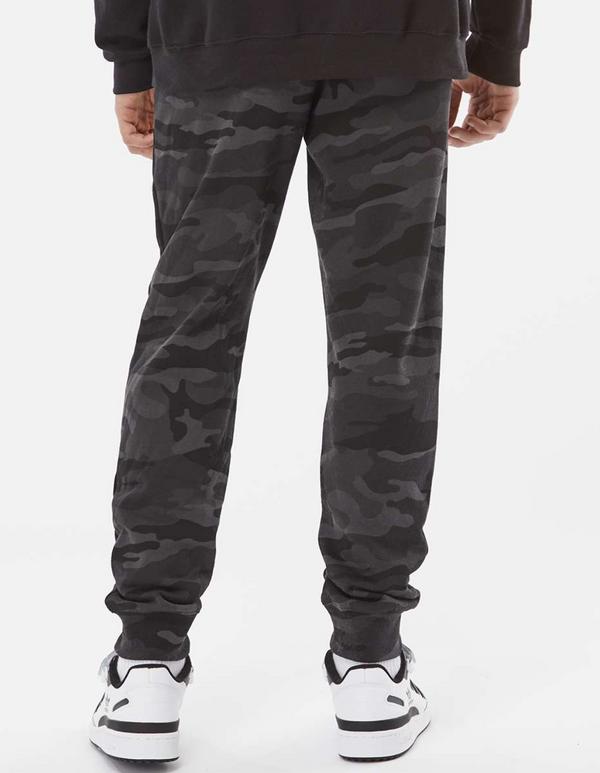 Okemos Wrestling - Black Camo Embroidered Sweatpants