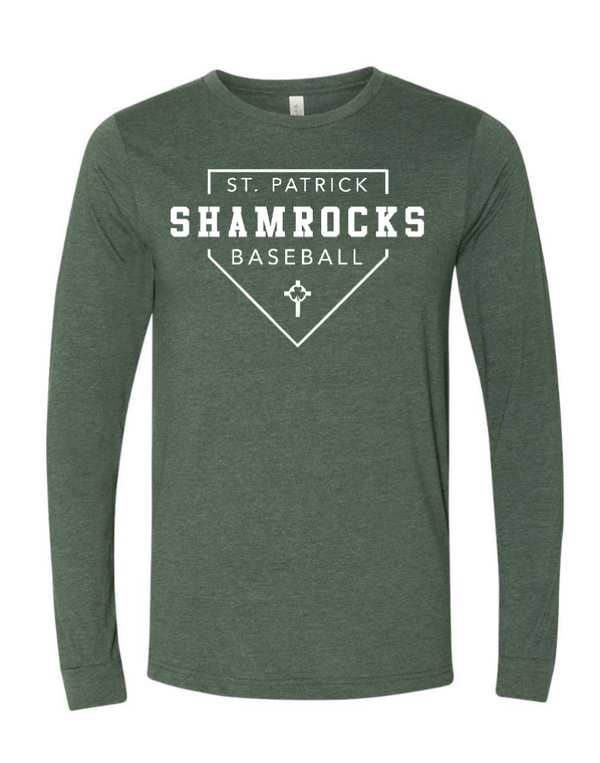St. Patrick Baseball – Unisex Heather CVC Long Sleeve Tee