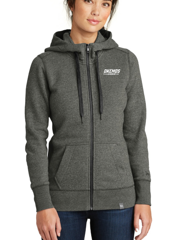 OHS Lacrosse - New Era - Embroidered Ladies French Terry Full-Zip Hoodie