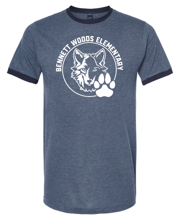 Custom Apparel - Screen Printing - Bennett Woods - Tultex - Unisex Fine Jersey Ringer T-Shirt - Bennett Woods - 14035