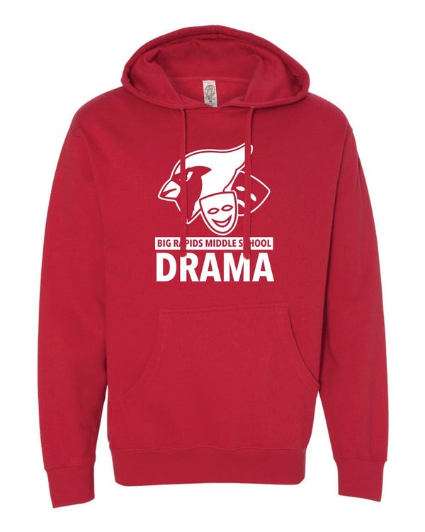 Custom Apparel - Screen Printing - Big Rapids Drama Adult Hoodie - Hoodie - Big Rapids Middle School