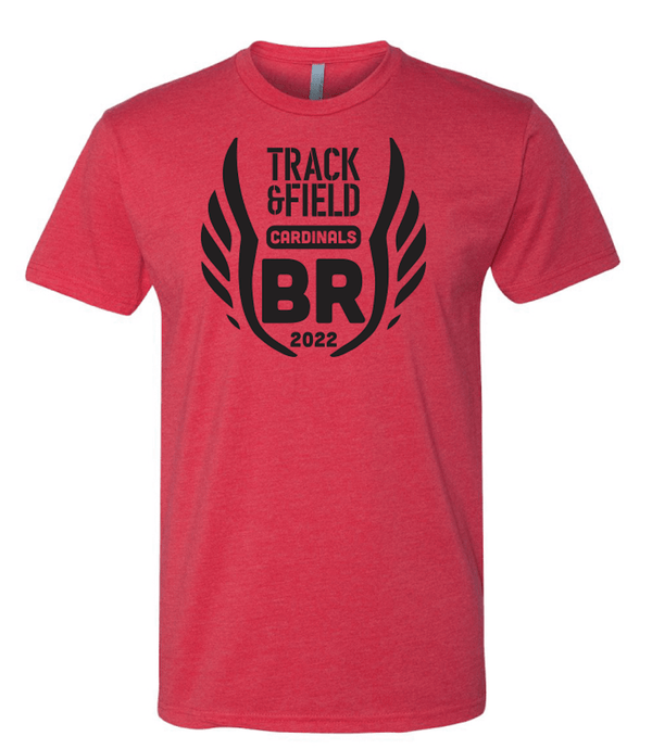 Custom Apparel - Screen Printing - Big Rapids Track & Field Adult T-shirt - Big Rapids Middle School Track & Field