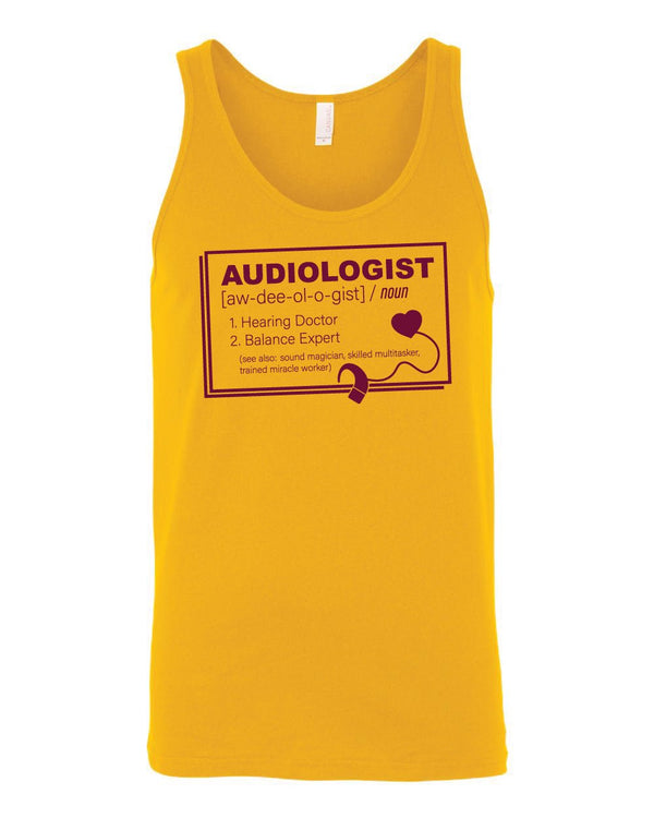 Custom Apparel - Screen Printing - CMU Audiology Definition - Men's Tank Top - Tank Top - Central Michigan University - Audiology