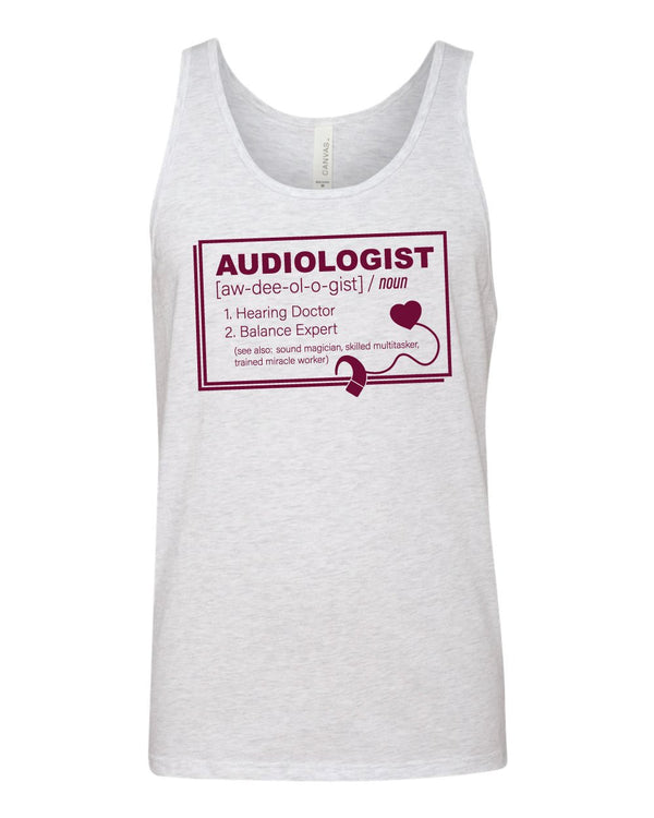 Custom Apparel - Screen Printing - CMU Audiology Definition - Men's Tank Top - Tank Top - Central Michigan University - Audiology