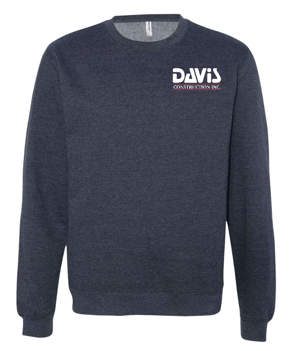 Custom Apparel - Screen Printing - Davis Construction - Crewneck Sweatshirt - Davis Construction
