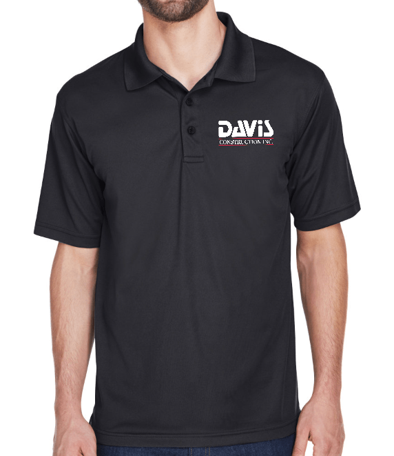Custom Apparel - Screen Printing - Davis Construction - Men's Polo - Davis Construction