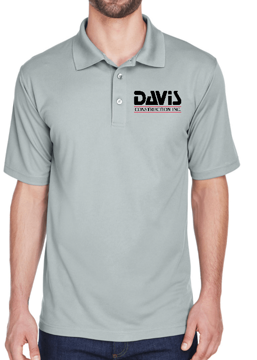 Custom Apparel - Screen Printing - Davis Construction - Men's Polo - Davis Construction