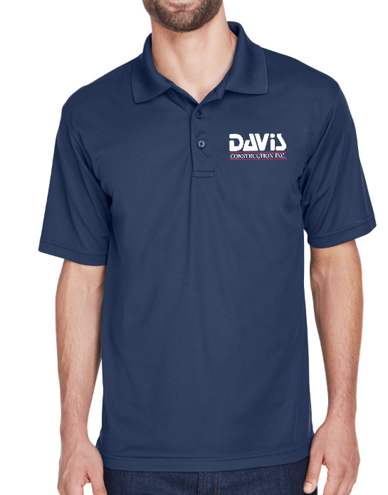Custom Apparel - Screen Printing - Davis Construction - Men's Polo - Davis Construction