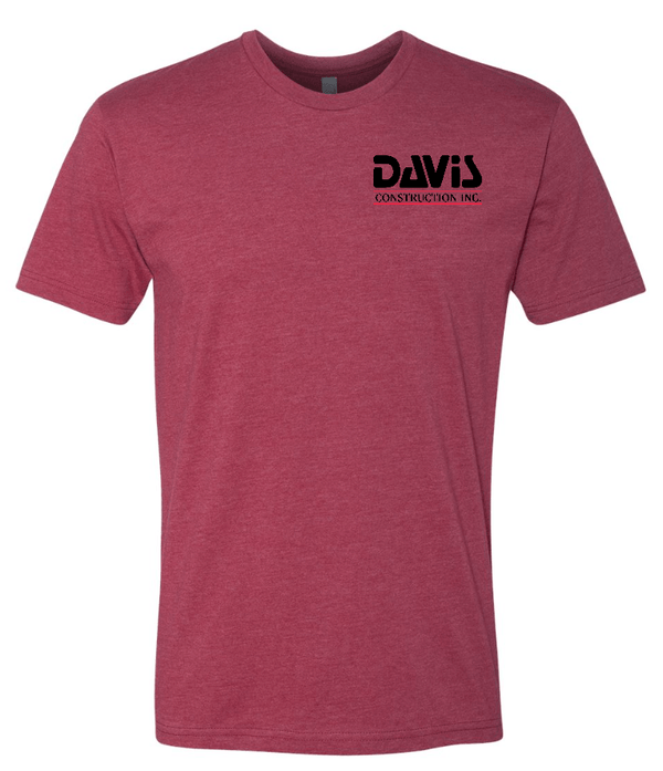 Custom Apparel - Screen Printing - Davis Construction - Unisex T-shirt - Davis Construction