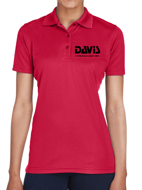 Custom Apparel - Screen Printing - Davis Construction - Women's Polo - Davis Construction
