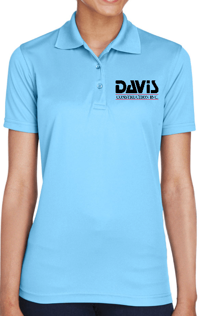 Custom Apparel - Screen Printing - Davis Construction - Women's Polo - Davis Construction