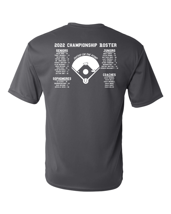 Custom Apparel - Screen Printing - DeWitt Baseball - Diamond Classic Champions 2022 Performance T-shirt - DeWitt Baseball DC