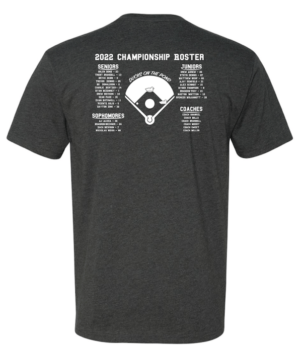 Custom Apparel - Screen Printing - DeWitt Baseball - Diamond Classic Champions 2022 T-shirt - DeWitt Baseball DC