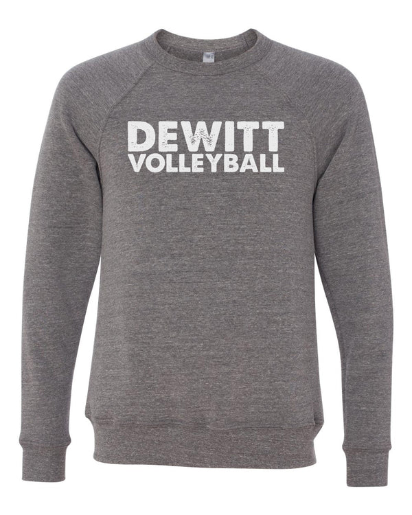 Custom Apparel - Screen Printing - DeWitt Volleyball - Block Crewneck - Crew Neck Sweatshirt - DeWitt High School