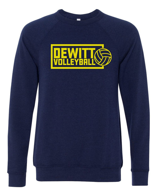 Custom Apparel - Screen Printing - DeWitt Volleyball - Bold Crewneck - Crew Neck Sweatshirt - DeWitt High School