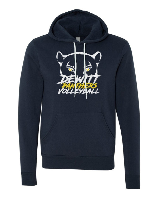 Custom Apparel - Screen Printing - DeWitt Volleyball - Panther Hoodie - Hoodie - DeWitt High School