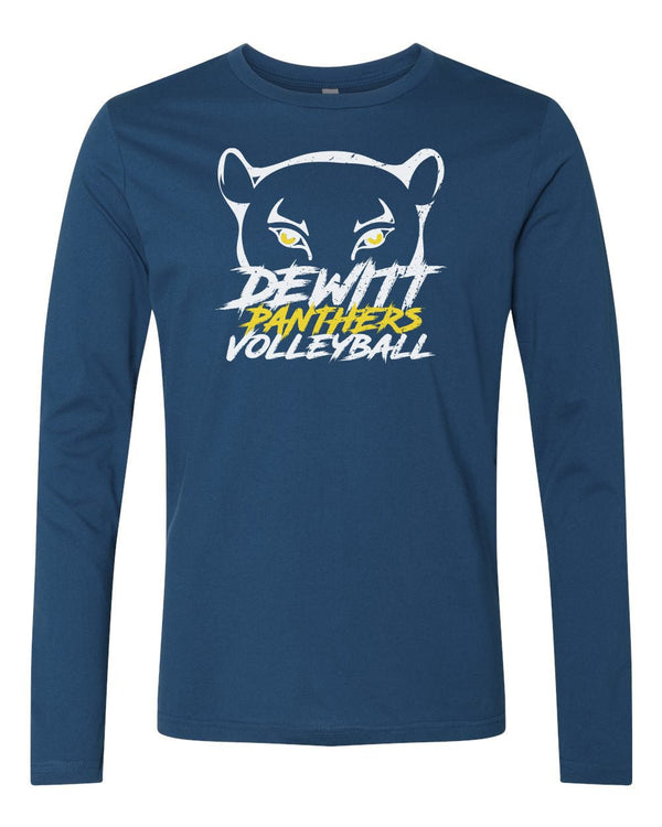 Custom Apparel - Screen Printing - DeWitt Volleyball - Panther Longsleeve - Long Sleeve - DeWitt High School
