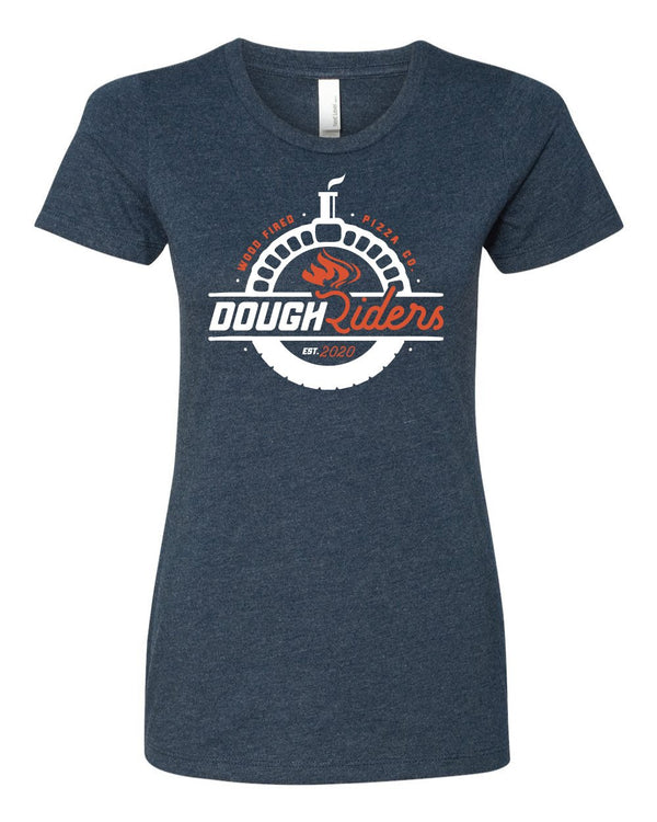 Custom Apparel - Screen Printing - Dough Riders - Midnight Navy Women's Crew Neck T-Shirt - Dough Riders