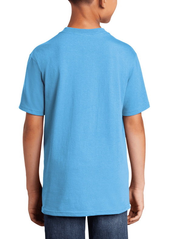 Custom Apparel - Screen Printing - Hiawatha PTO - Youth Unisex Blue Short Sleeve T-Shirt - Hiawatha PTO