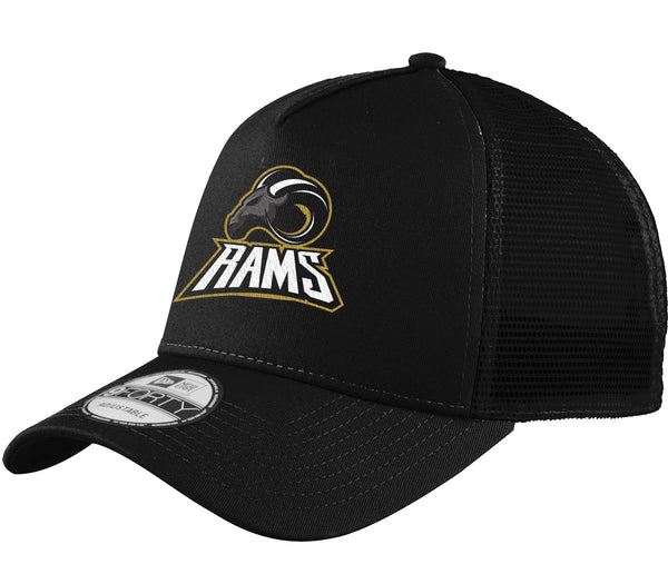 Custom Apparel - Screen Printing - Holt Jr. Rams Lacrosse - New Era Rams Snapback Trucker Hat - Hat - Holt LaCrosse - 2022