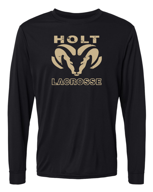 Custom Apparel - Screen Printing - Holt LAX – Performance Long Sleeve T-Shirt - Holt Lacrosse 2023
