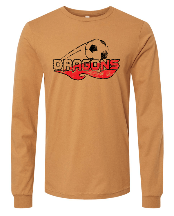Custom Apparel - Screen Printing - LA Dragons 2022 - Unisex Caramel Long - sleeve Tee - LA Dragons 2022