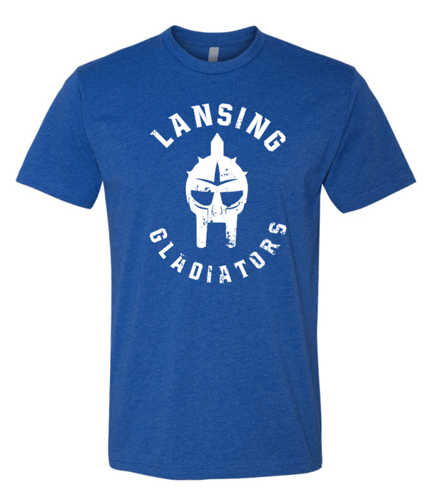 Custom Apparel - Screen Printing - Lansing Gladiators - Unisex Adult T-Shirt - Lansing Gladiators