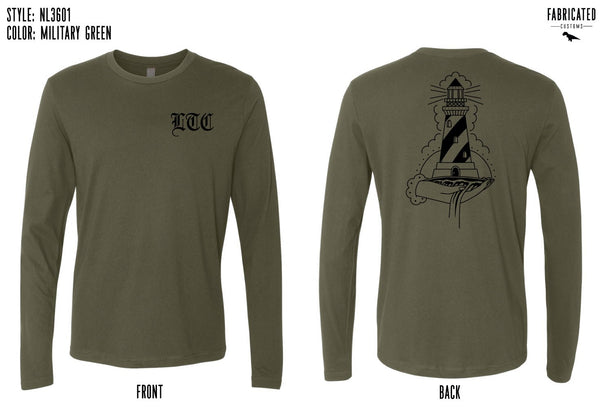 Custom Apparel - Screen Printing - Lighthouse Tattoo Company Long Sleeve - Lighthouse Tattoo Company