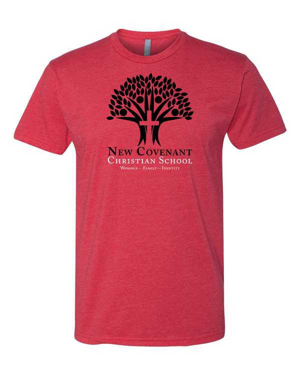 Custom Apparel - Screen Printing - NCCS - Unisex T-shirt (Charcoal / Red) Youth & Adult - NCCS Stock
