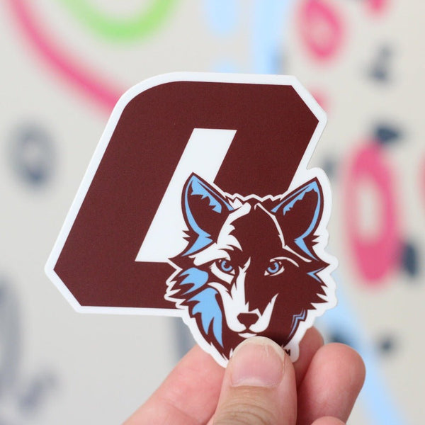 Custom Apparel - Screen Printing - Okemos Wolves - Wolf and O Sticker - Okemos Public Schools